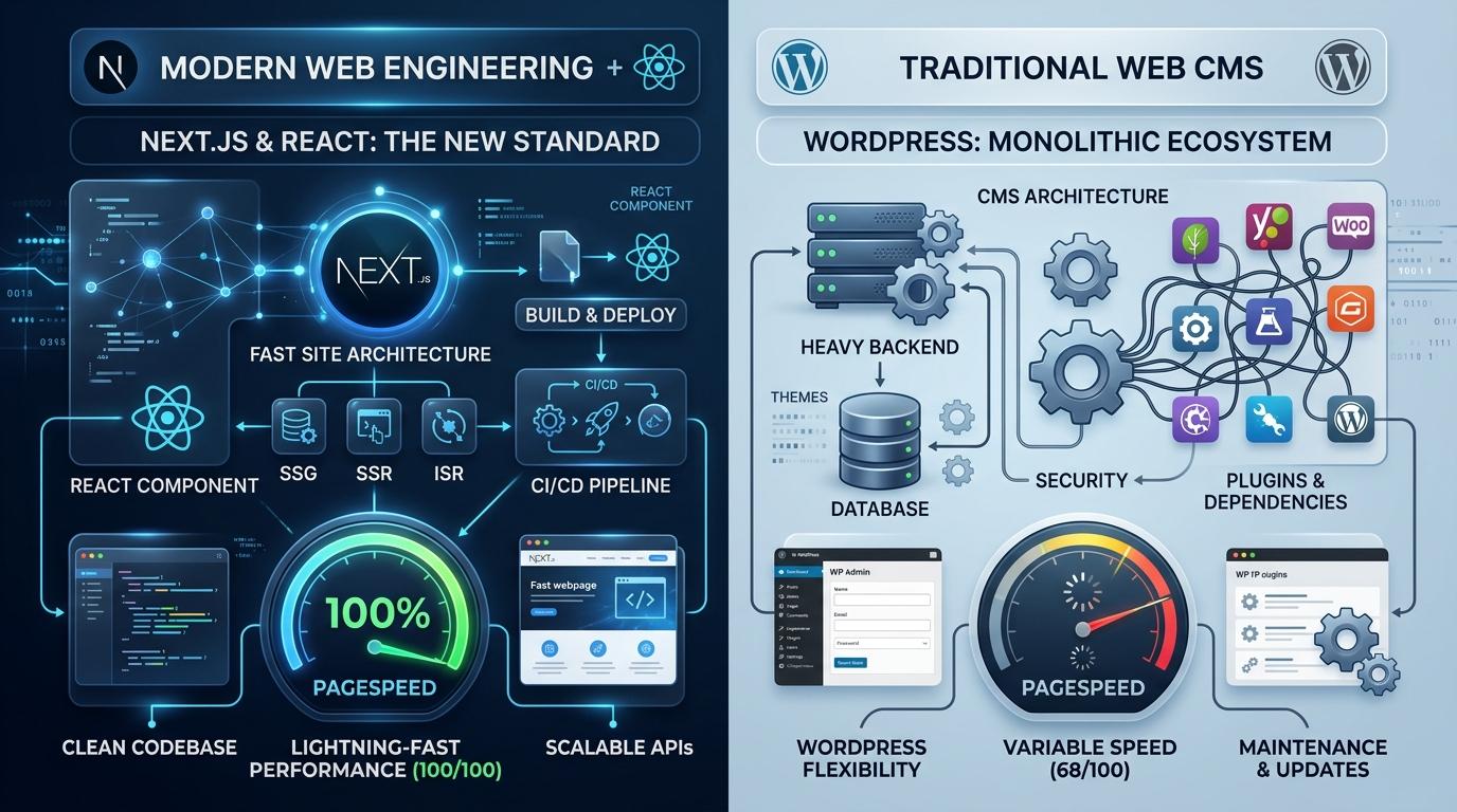 Next.js vs WordPress Cost for SMEs: The Real 3-Year TCO Breakdown (2026)